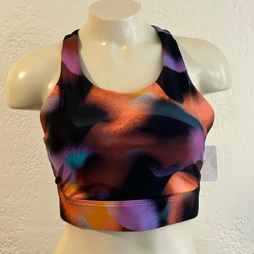 Fabletics No Bounce Sports Bra in Meltdown sz LARGE NWT